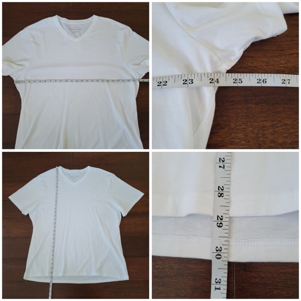 NWOT Everlane Uniform Mens Size XXL White V-Neck Organic Cotton Short Sleeve Tee - Picture 6 of 6